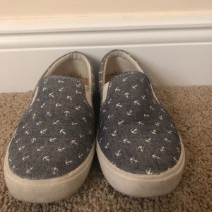 FINALSALE JCREWxVans Chambray Anchor Vans size 6.5